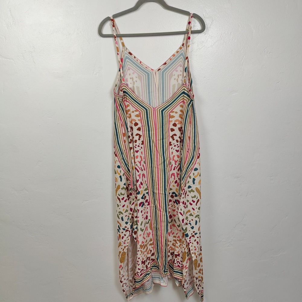 Z&L Europe Dress Womens Small Multicolor Geometric Animal Print V-Neck Boho Maxi - Picture 7 of 10